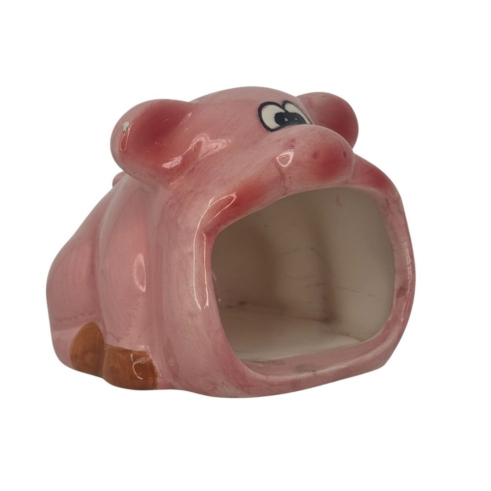 Vintage 1950's Pink Piggy Pig Kitchen Sponge Holder 3" Retro Whimsical - Picture 5 of 8